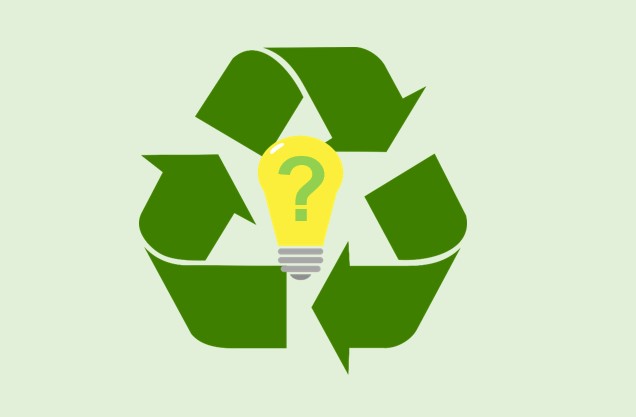 logo-recyclage-avec-point-interrogation-et-ampoule-idee-illustration-pretexte